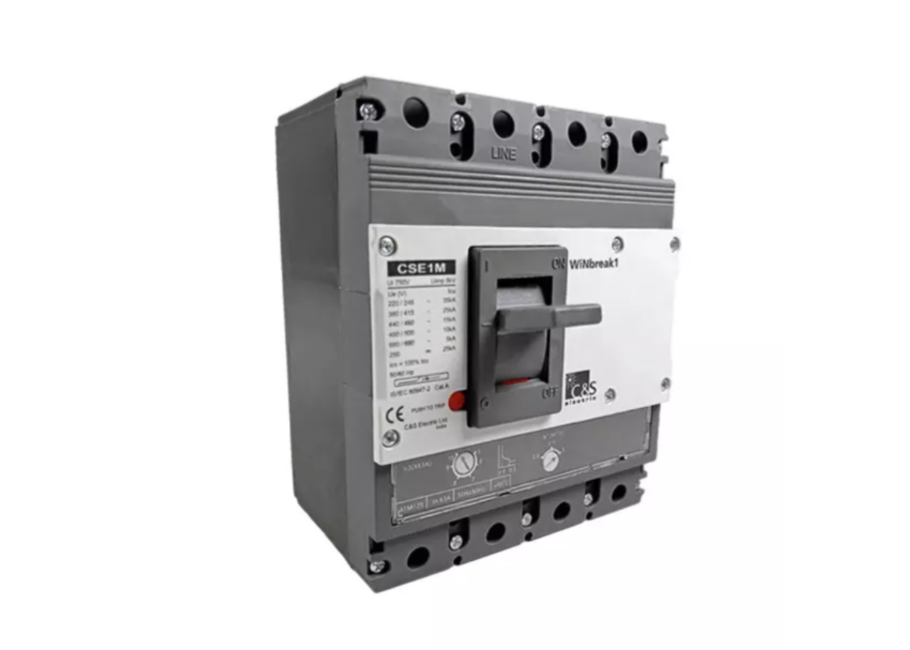 C&S CSE1M125ATM4P-125A 4P MCCB 25KA 160A