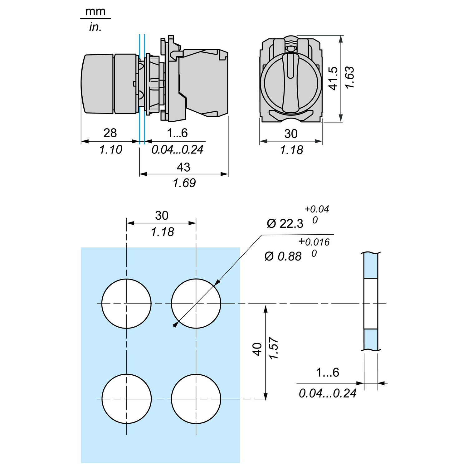 SELECTOR SWITCH 2 POSITION S/R